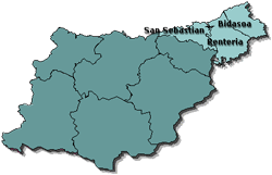Mapa de zonas de Inspección de Gipuzkoa - Zona 1 - Donostia - Irun